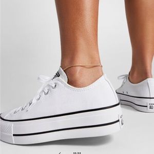 Converse platform sneakers white size 8.5 women’s